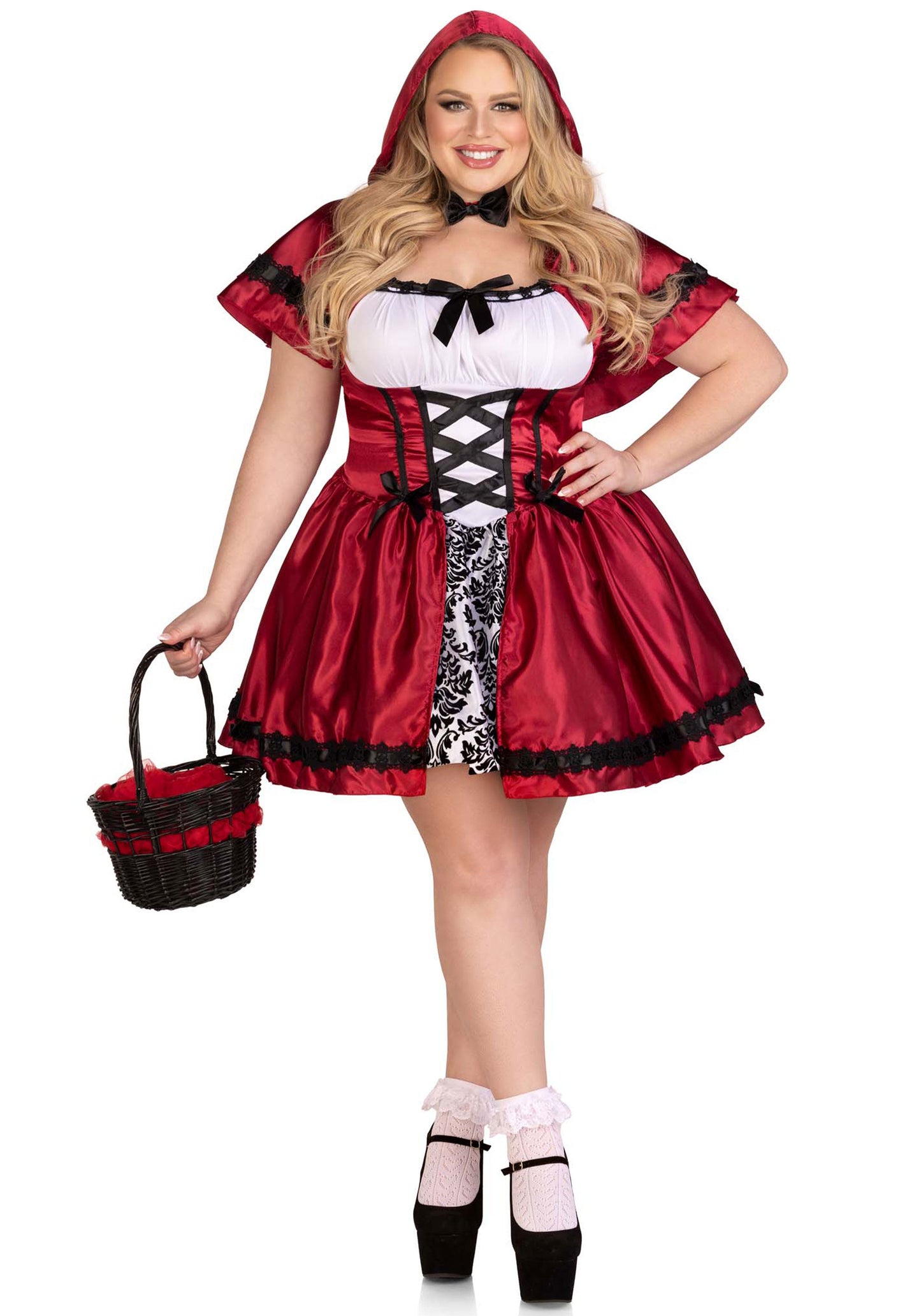 Plus Gothic Red Riding Hood Dress