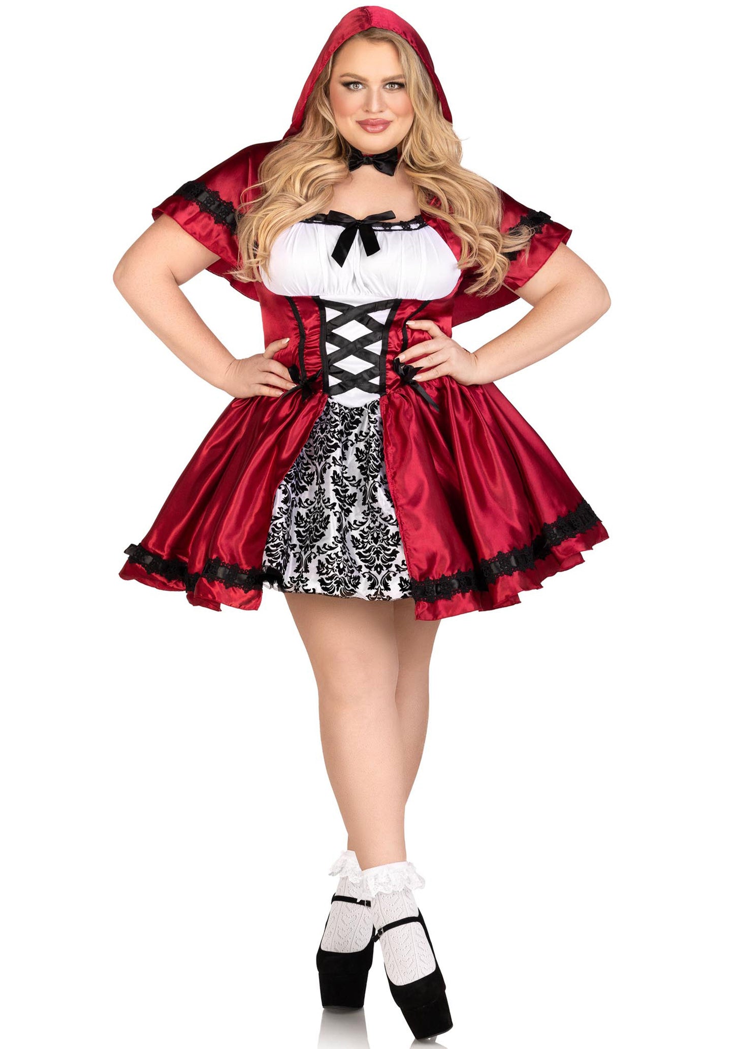 Plus Gothic Red Riding Hood Dress