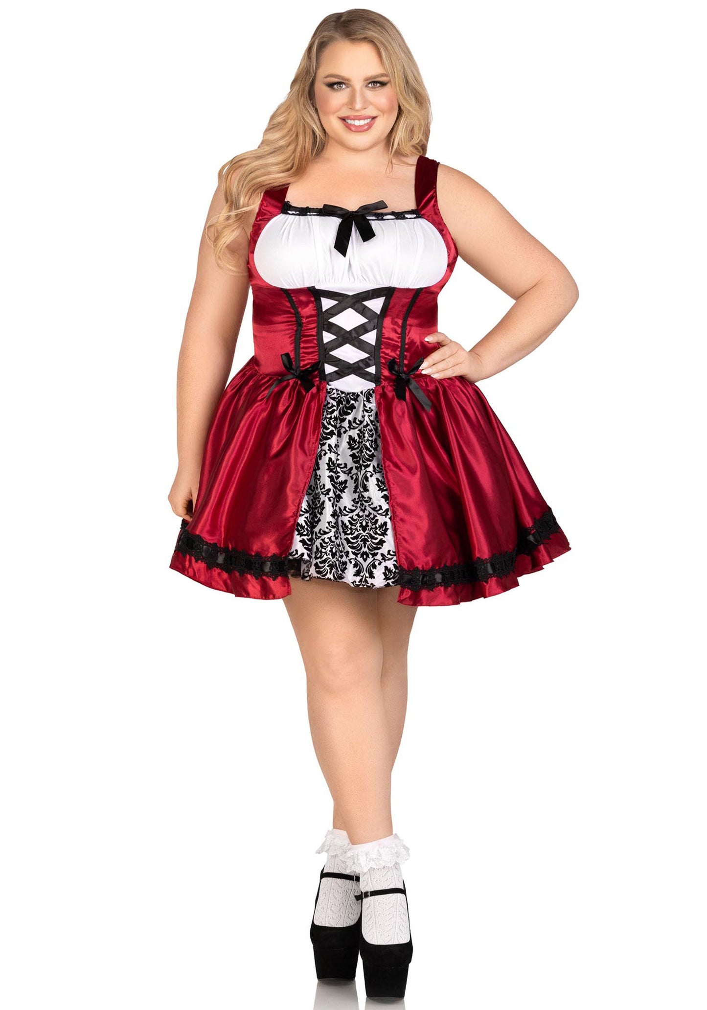 Plus Gothic Red Riding Hood Dress