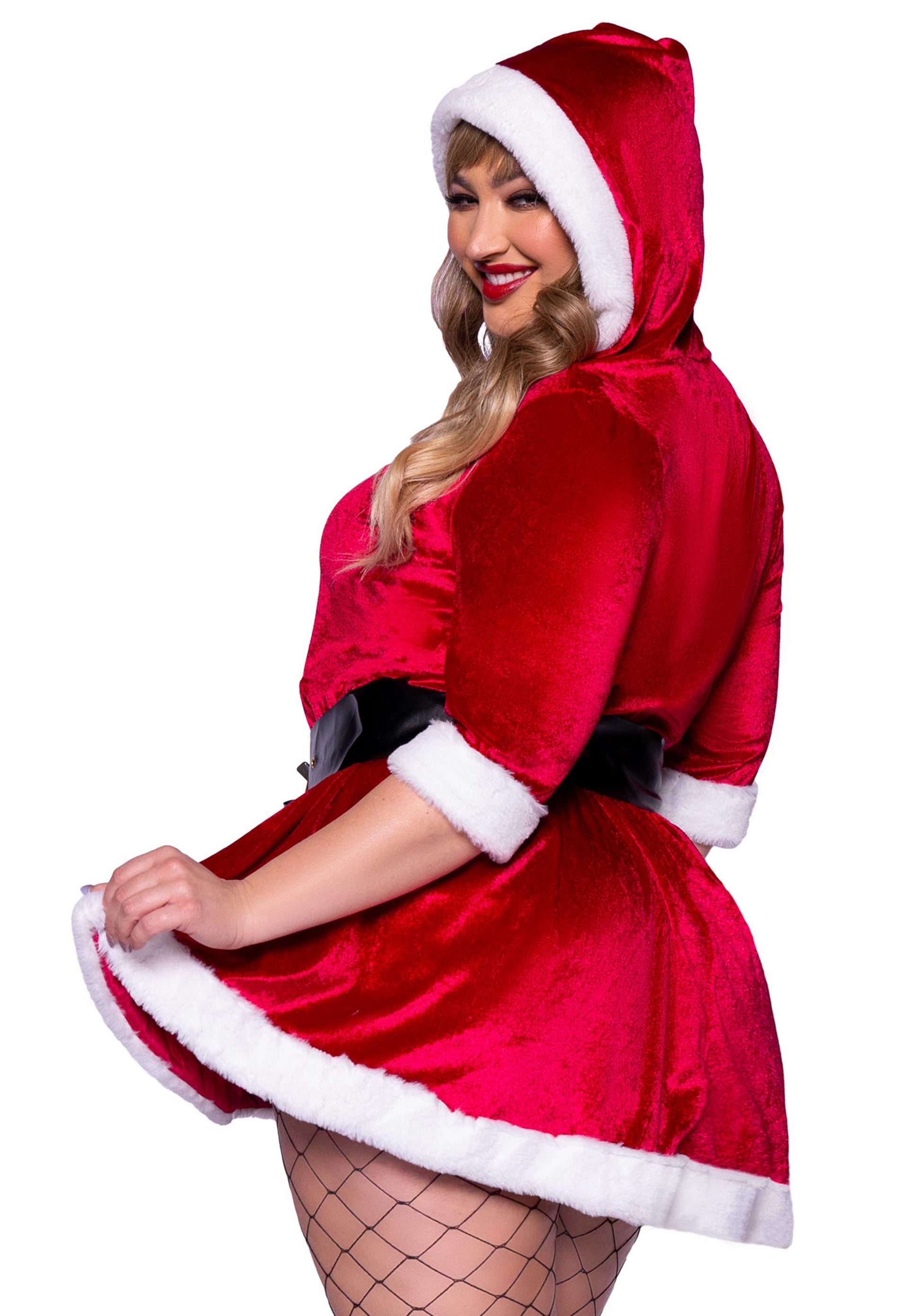 Leg Avenue 85356XMrs. Claus Hooded Dress Plus Size