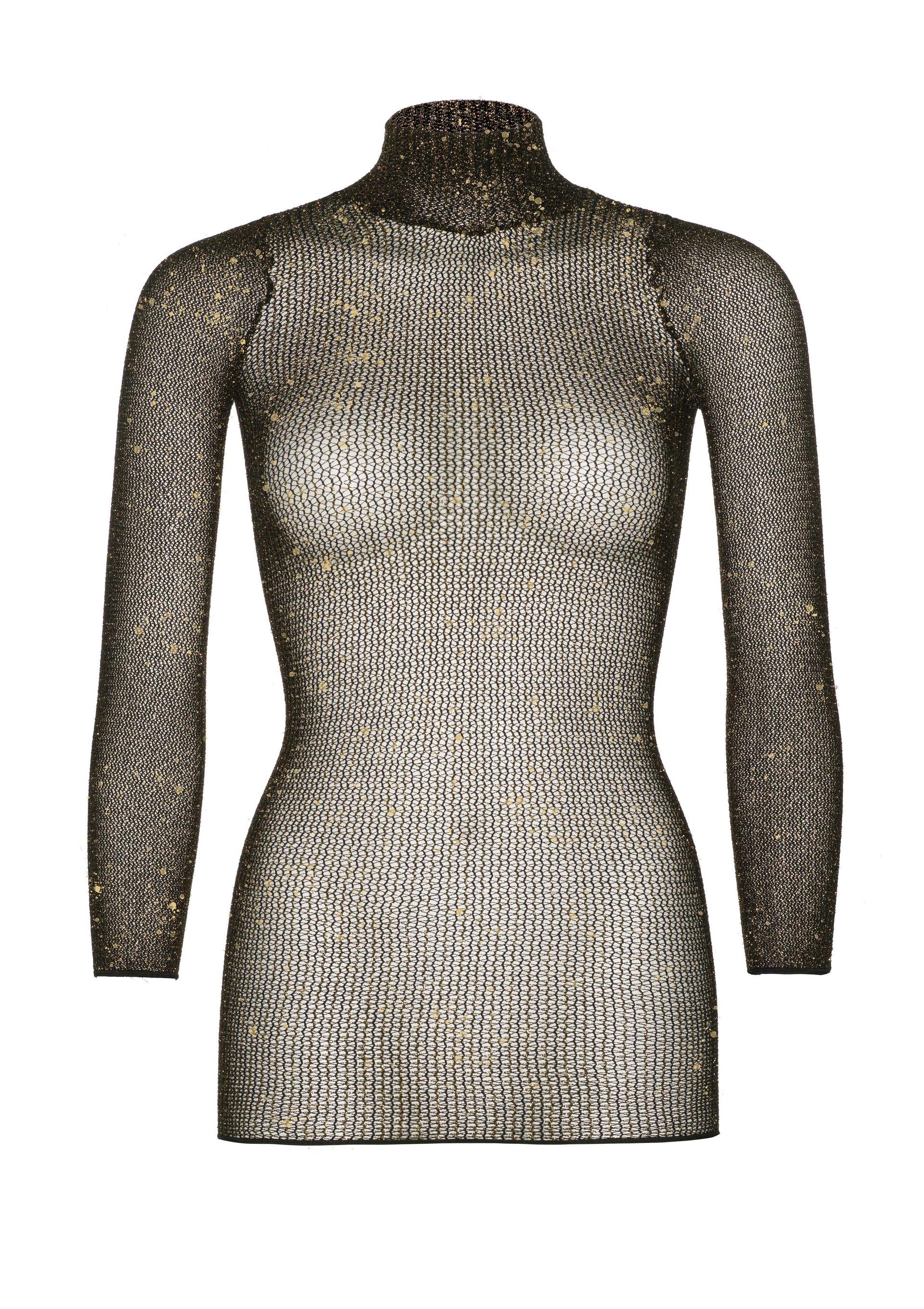 Leg Avenue 86106 Lurex sleeved fishnet dress