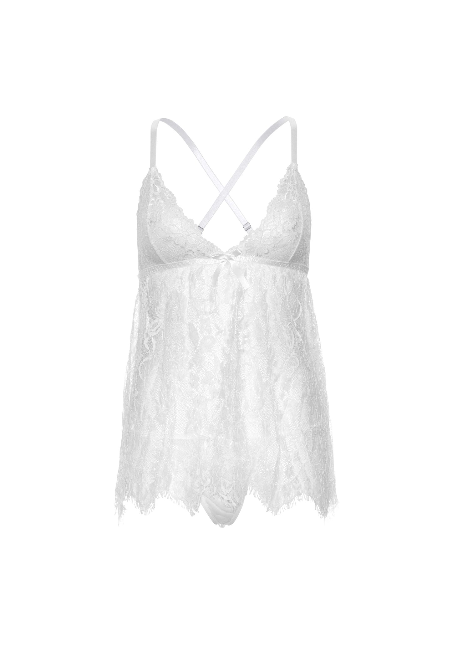 Floral Lace Babydoll and String