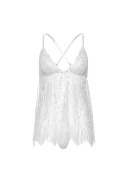 Floral Lace Babydoll and String