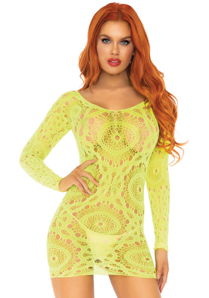 Leg Avenue 86794 Lace long sleeved mini dress