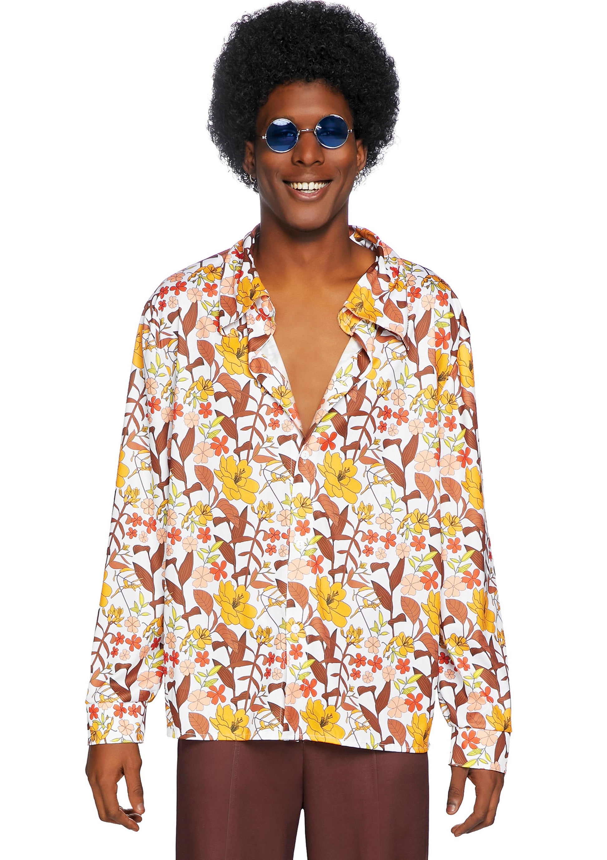 Leg Avenue 86846 Mens 70s floral shirt