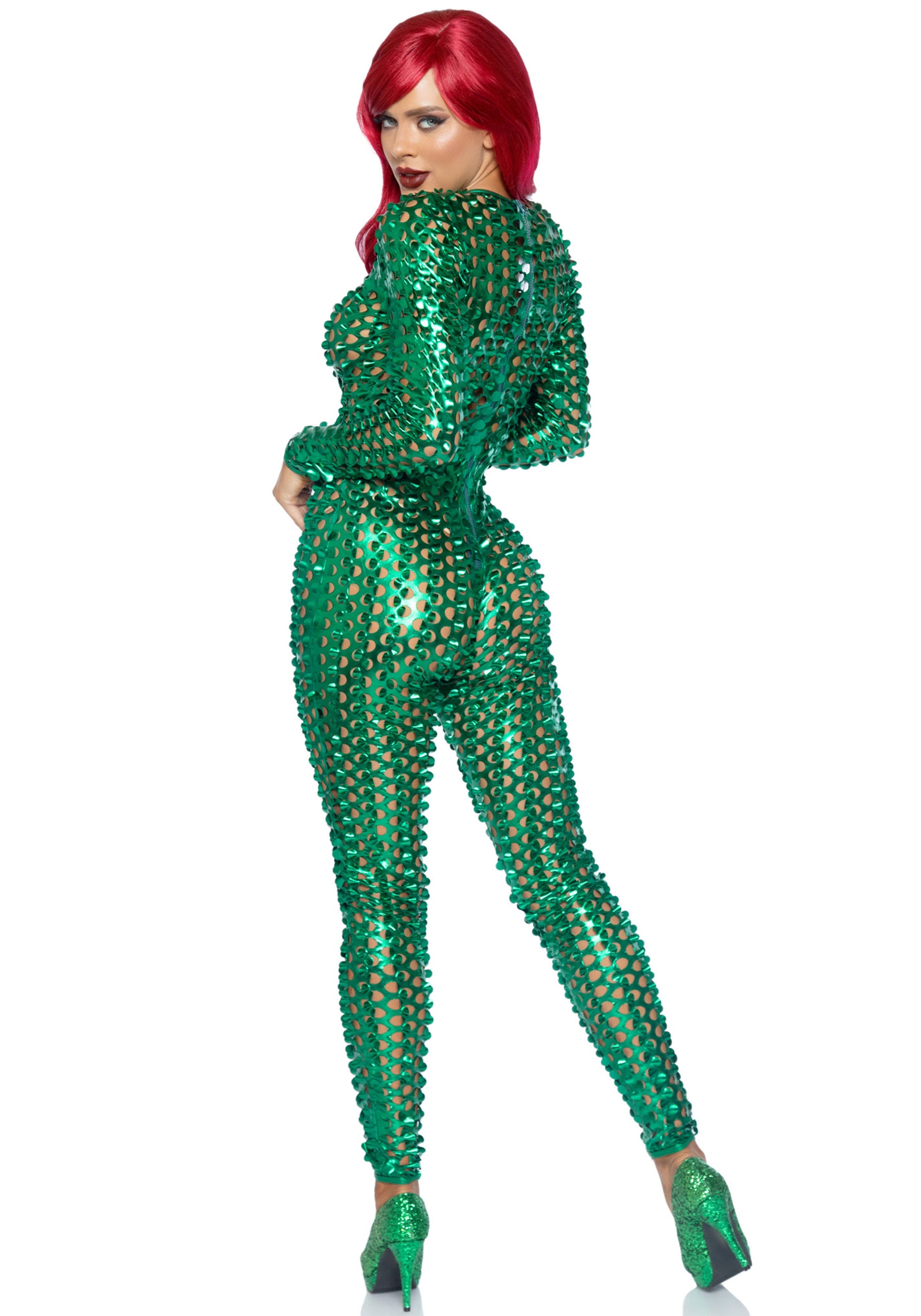 Leg Avenue 86892 Laser cut metallic catsuit