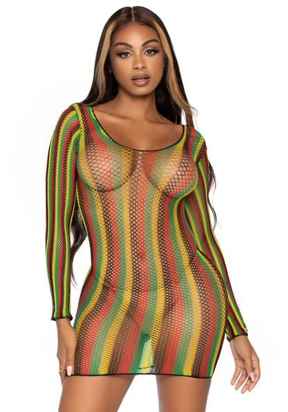 Leg Avenue 86959 Rasta net mini dress