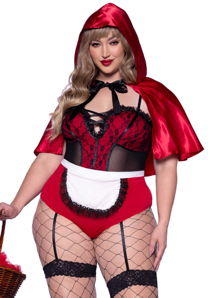 Leg Avenue 86975X Naughty Miss Red Plus Size