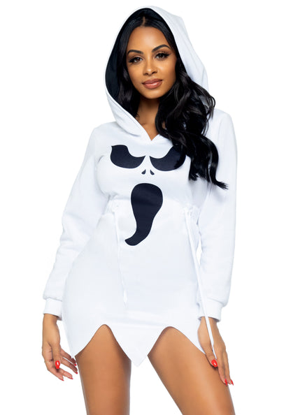 Ghost Fleece Hoodie Dress