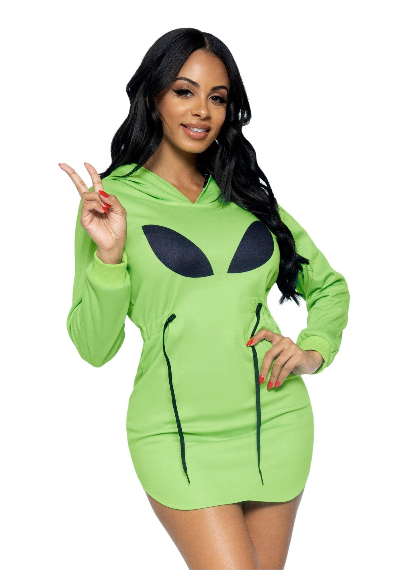 Alien Fleece Hoodie Dress