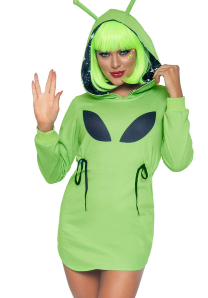 Leg Avenue 87077 Alien fleece hoodie dress