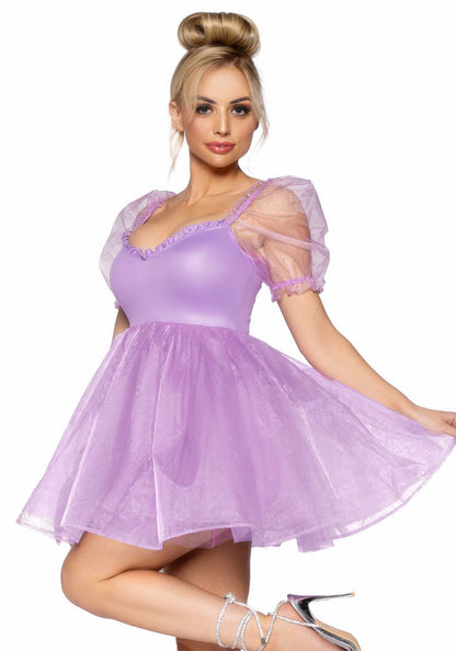 Leg Avenue 87105 Frosted organza babydoll dress