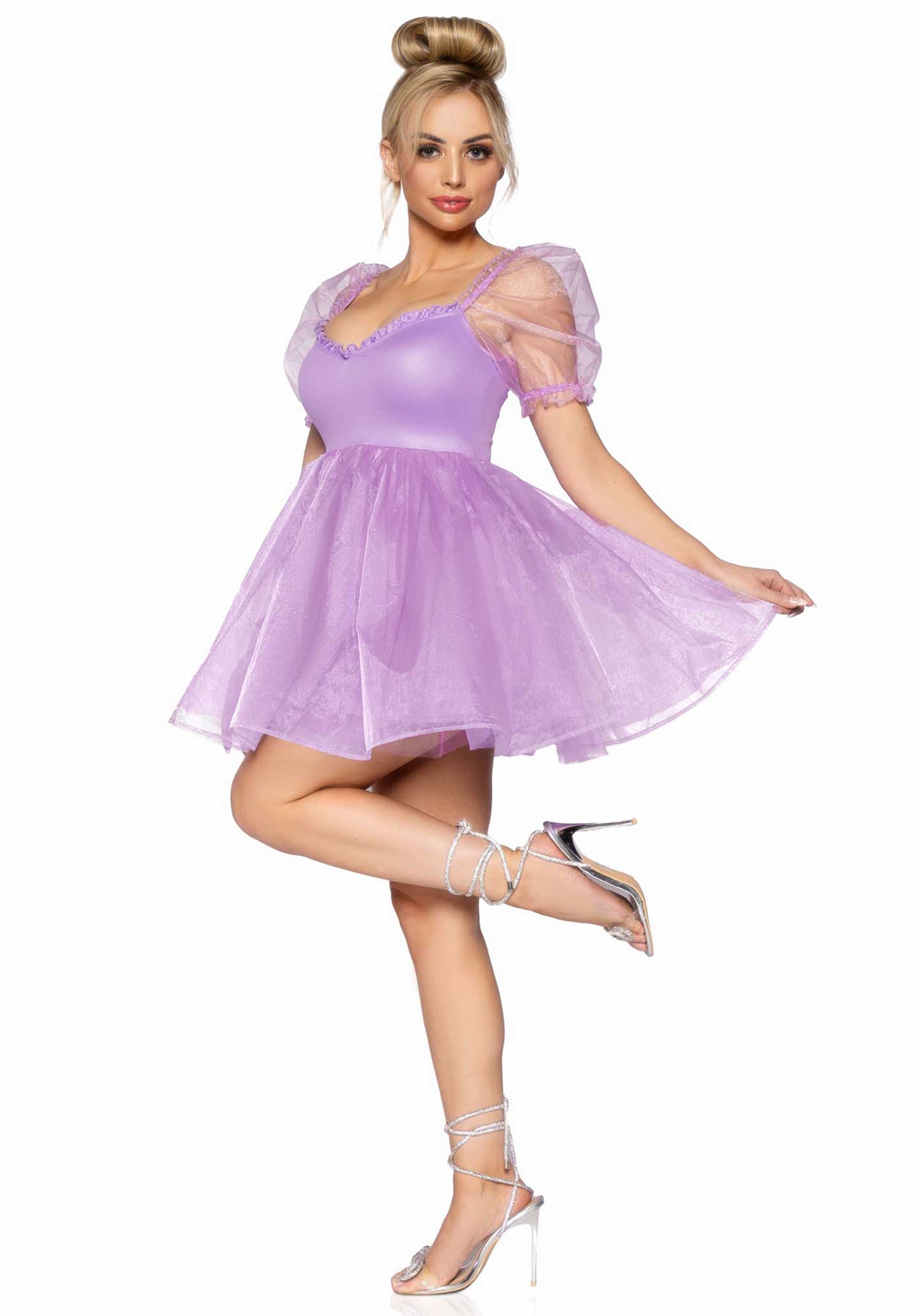 Leg Avenue 87105 Frosted organza babydoll dress