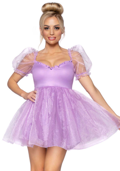 Leg Avenue 87105 Frosted organza babydoll dress