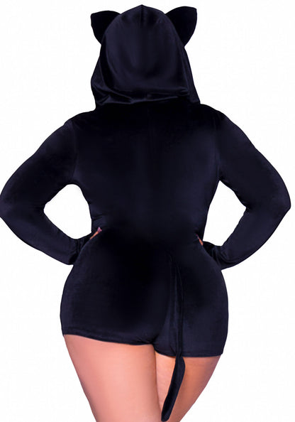 Leg Avenue 87142XBlack Velvet Kitty Cat Plus Size