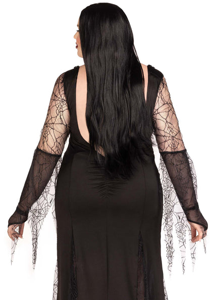 Plus Sexy Spooky Morticia Dress