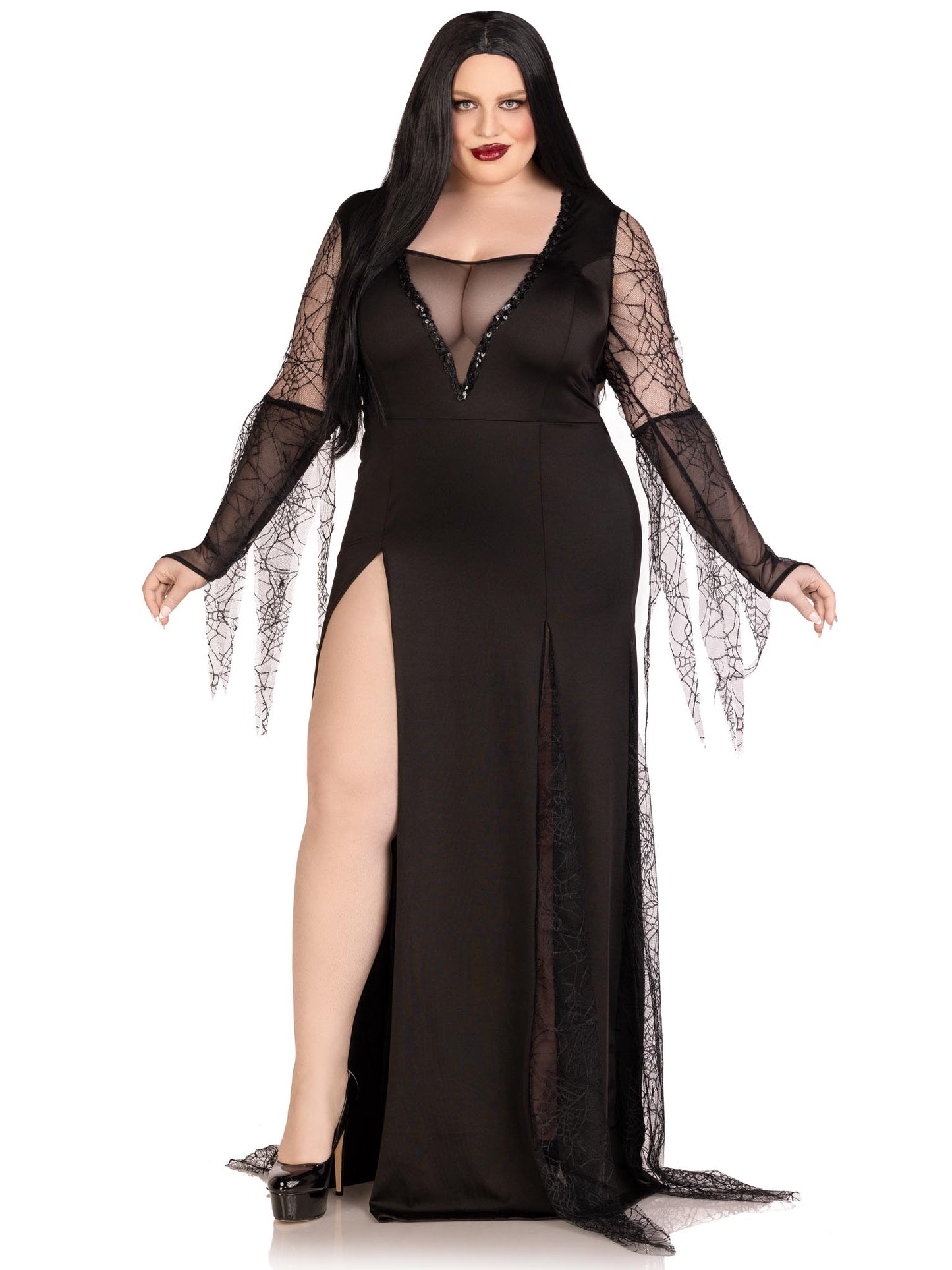 Sexy Spooky Morticia Dress