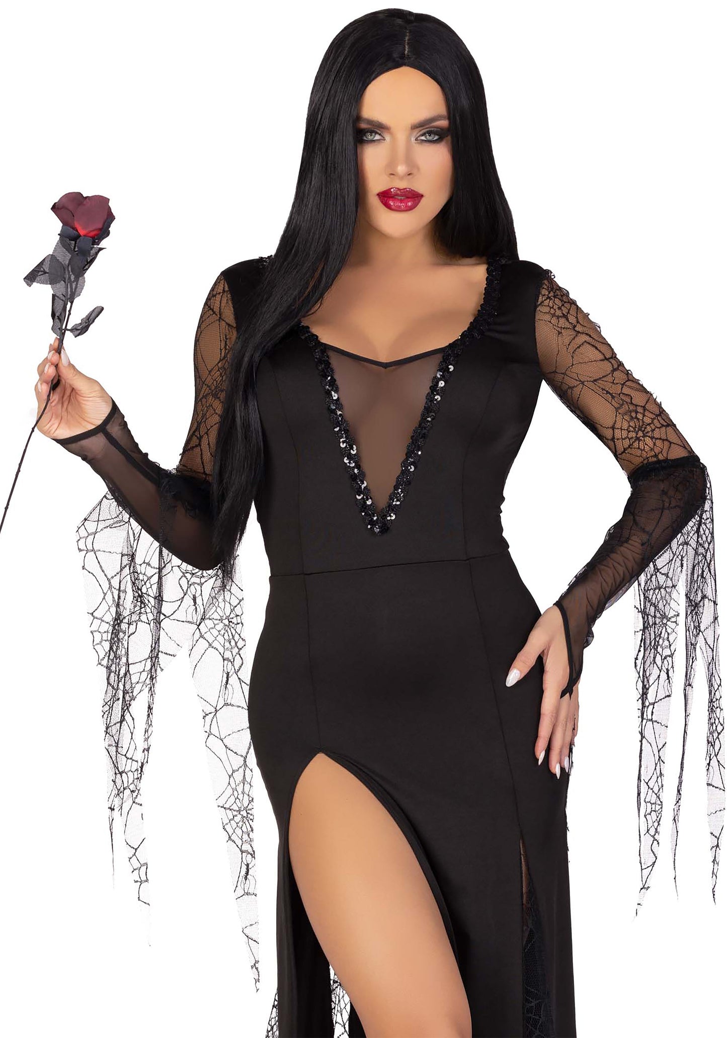 Sexy Spooky Morticia Dress