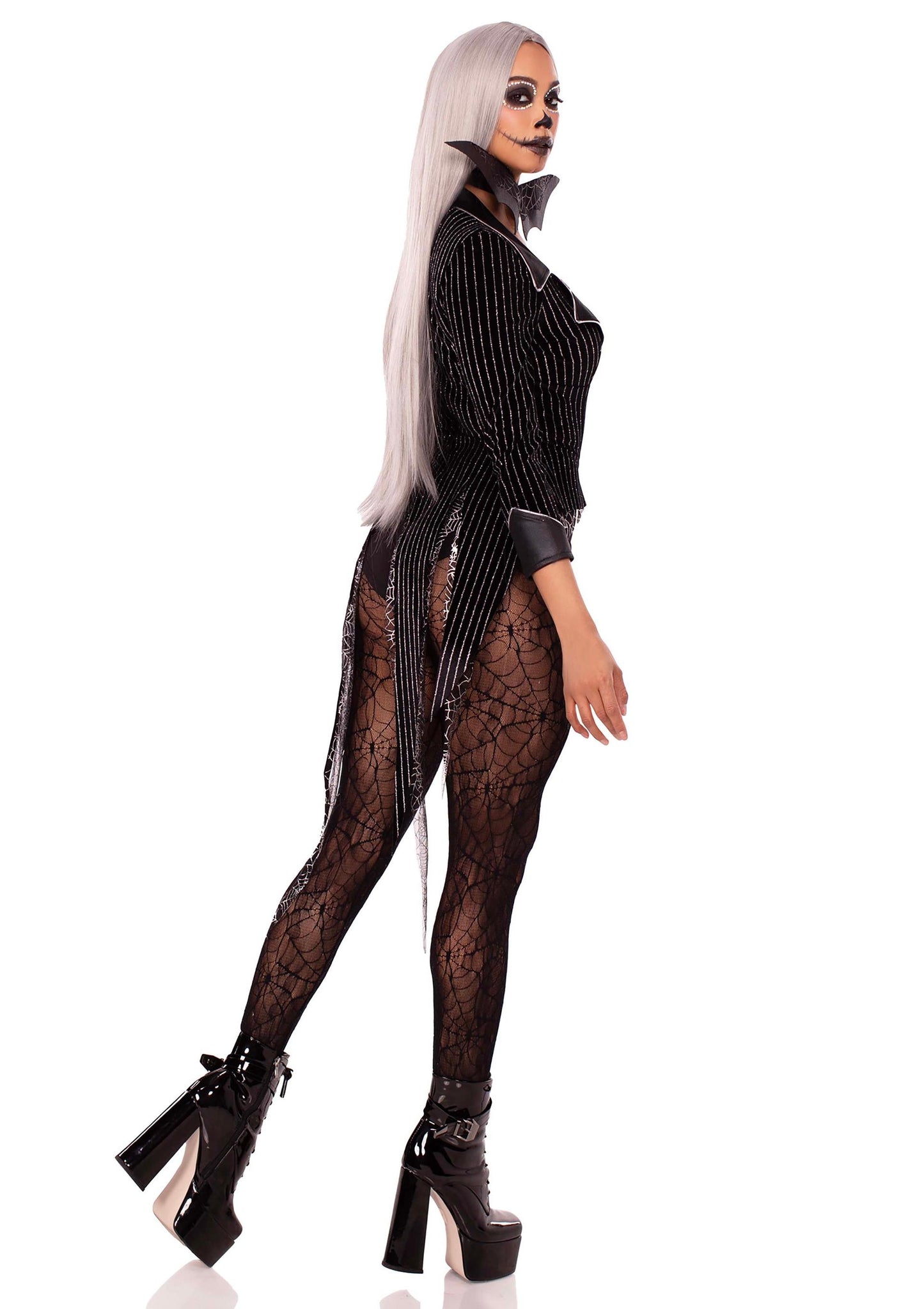 Halloween Baddie Striped Velvet Bodysuit