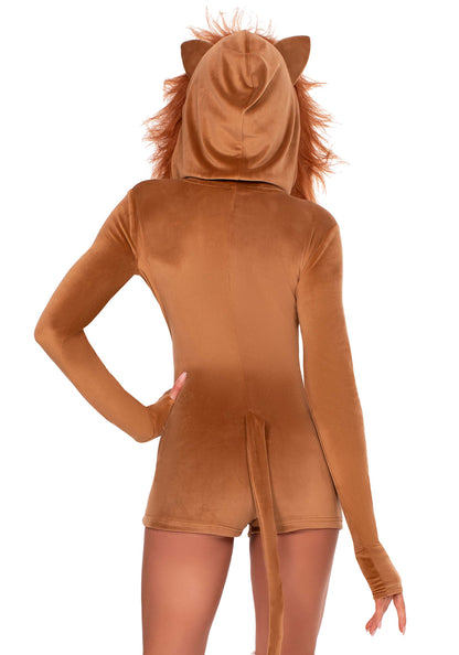 Comfy Lion Ultra-Soft Velvet Romper