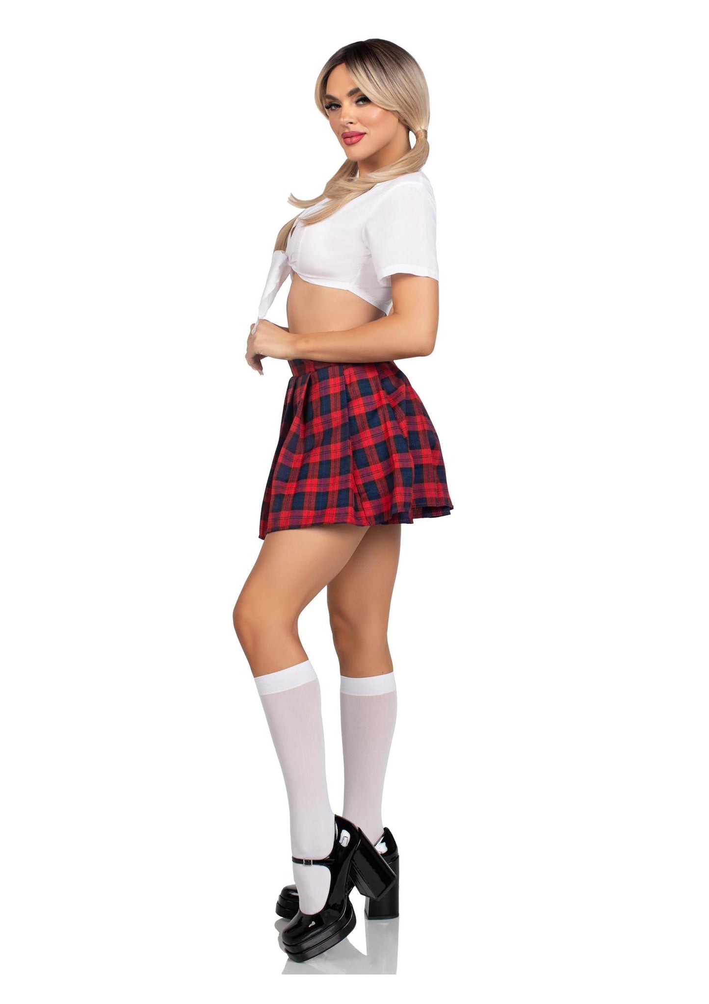Classic School Girl Top and Skirt
