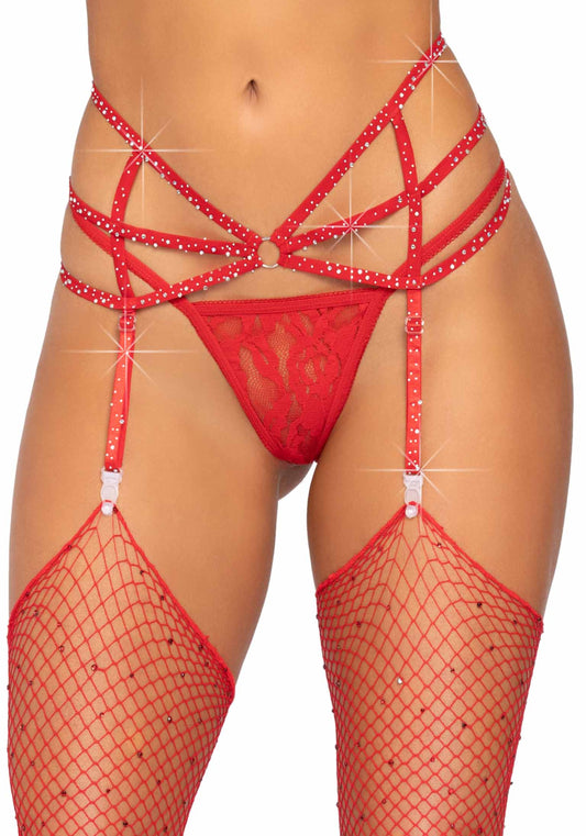 Rhinestone Garter Belt