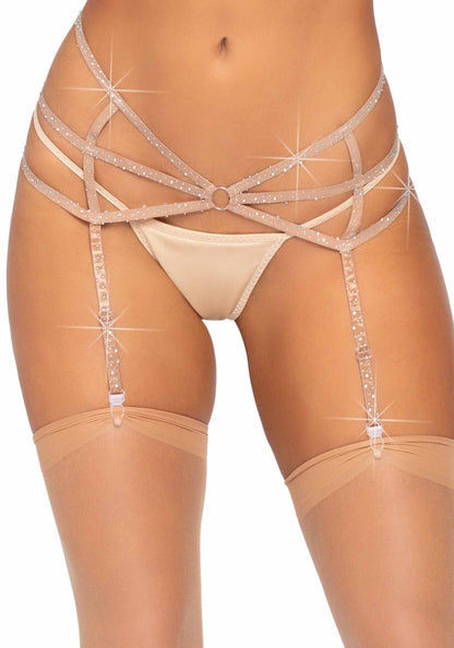 Rhinestone Garter Belt