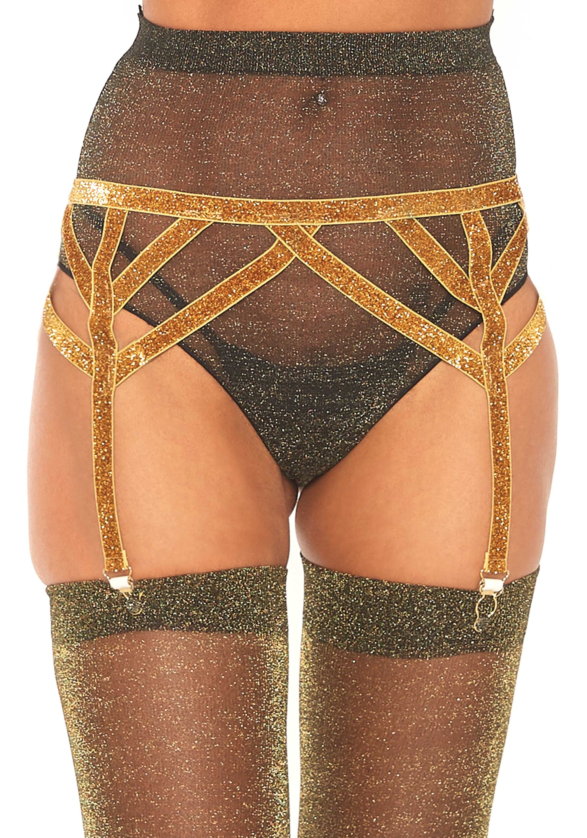 Leg Avenue 8887 Lurex elastic garter belt