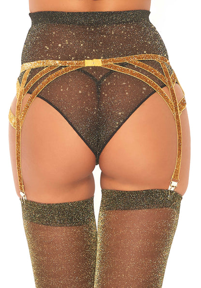 Leg Avenue 8887 Lurex elastic garter belt