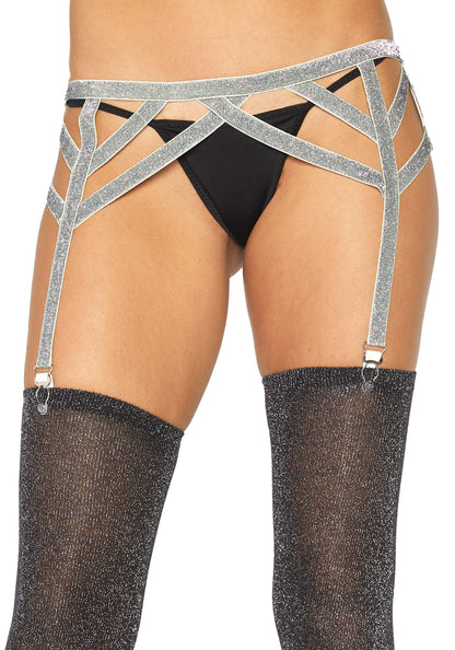 Leg Avenue 8887 Lurex elastic garter belt