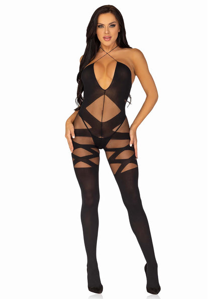 Bodystocking with Keyhole Halter