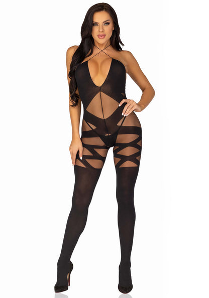 Bodystocking with Keyhole Halter