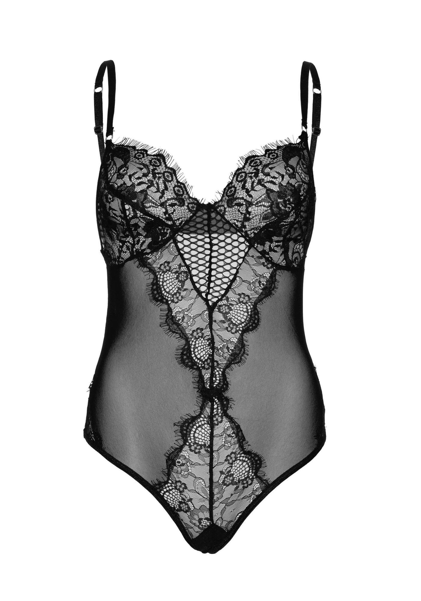 Leg Avenue 89239 Lace and sheer mesh teddy