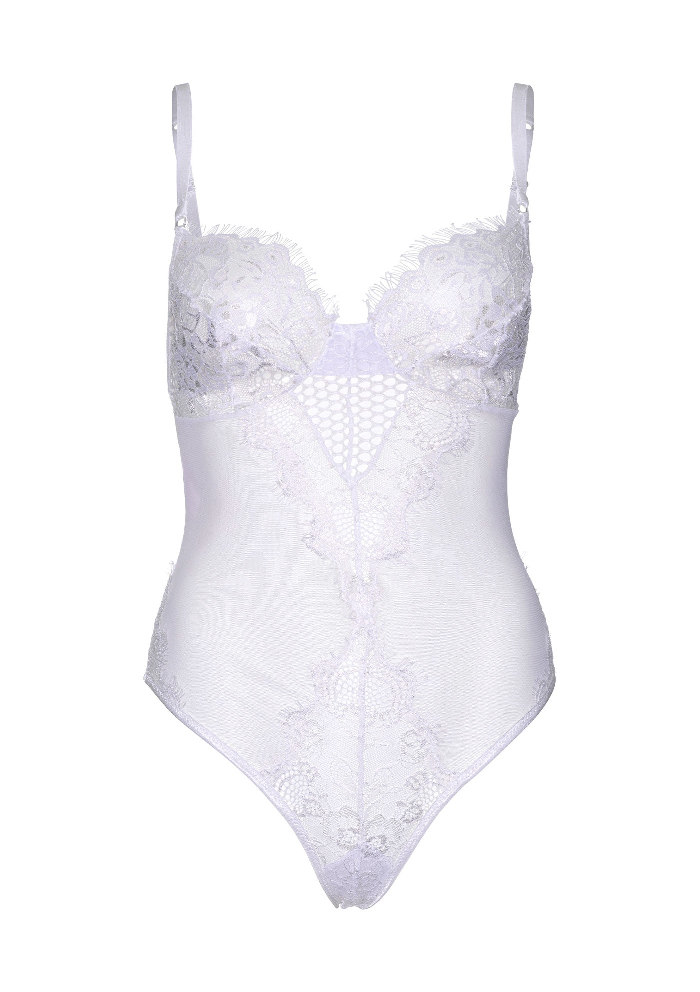 Leg Avenue 89239 Lace and sheer mesh teddy