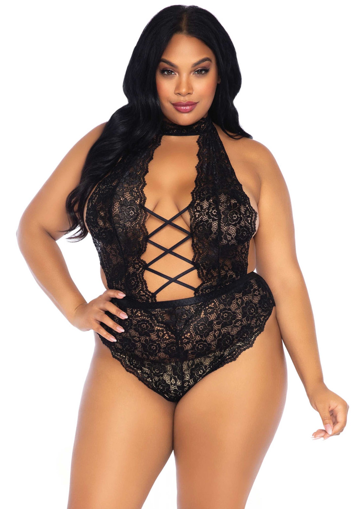 Leg Avenue 89245X Backless & crotchless teddy Plus Size