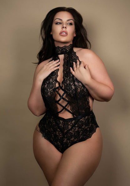 Leg Avenue 89245X Backless & crotchless teddy Plus Size