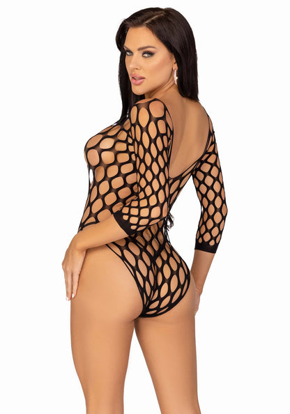 Pothole Net 3/4 Sleeve Bodysuit