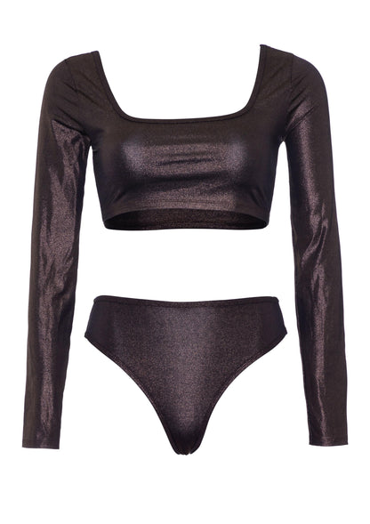 Leg Avenue 89262 Crop top and high waist brief