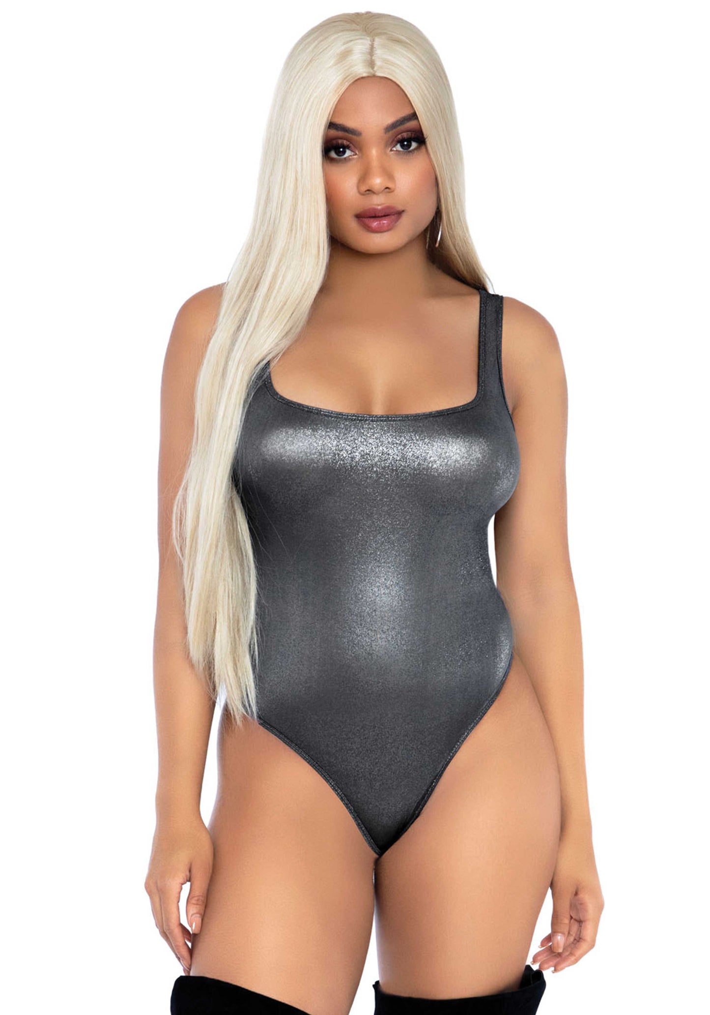 Leg Avenue 89265 Metallic thong bodysuit