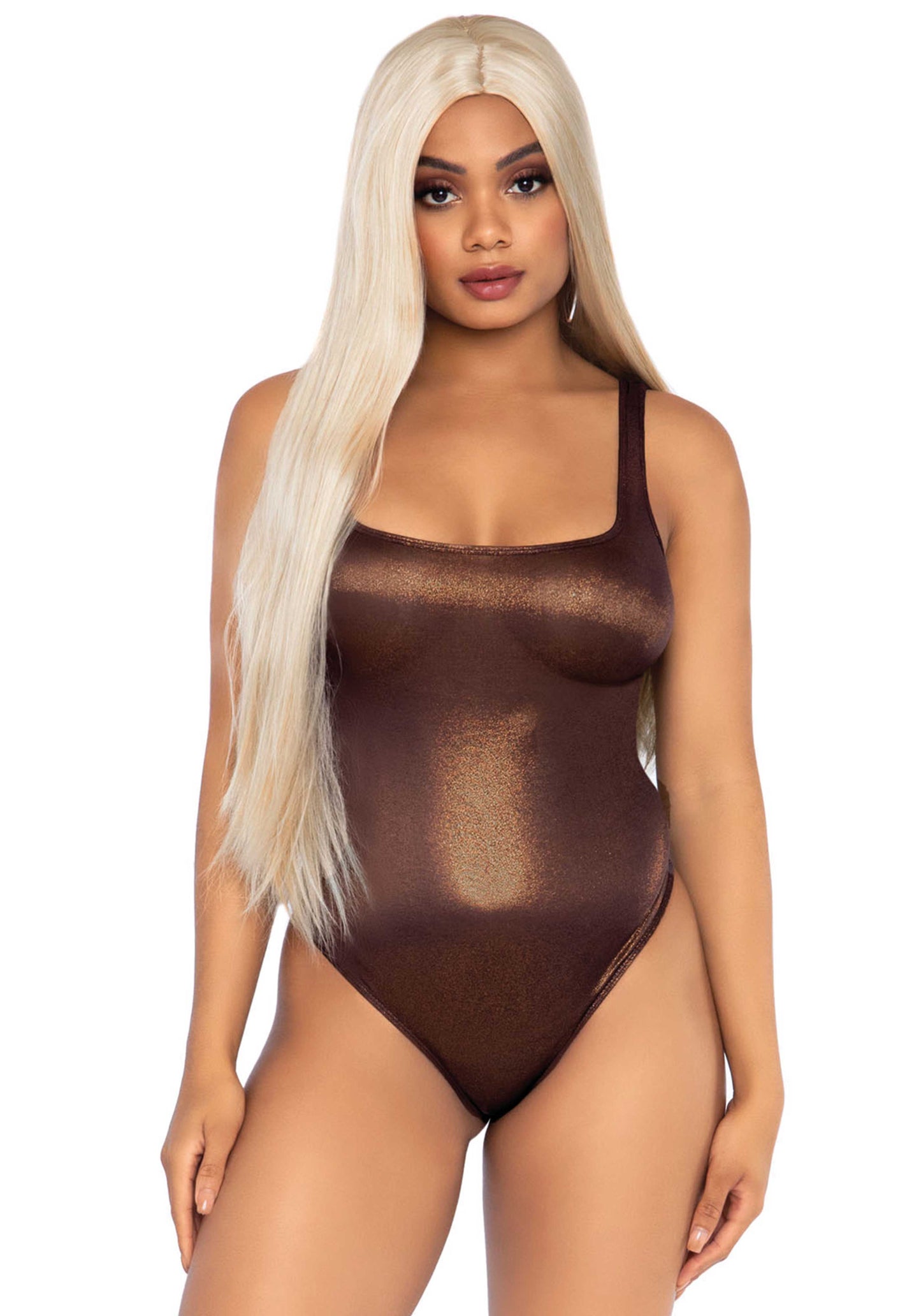 Leg Avenue 89265 Metallic thong bodysuit