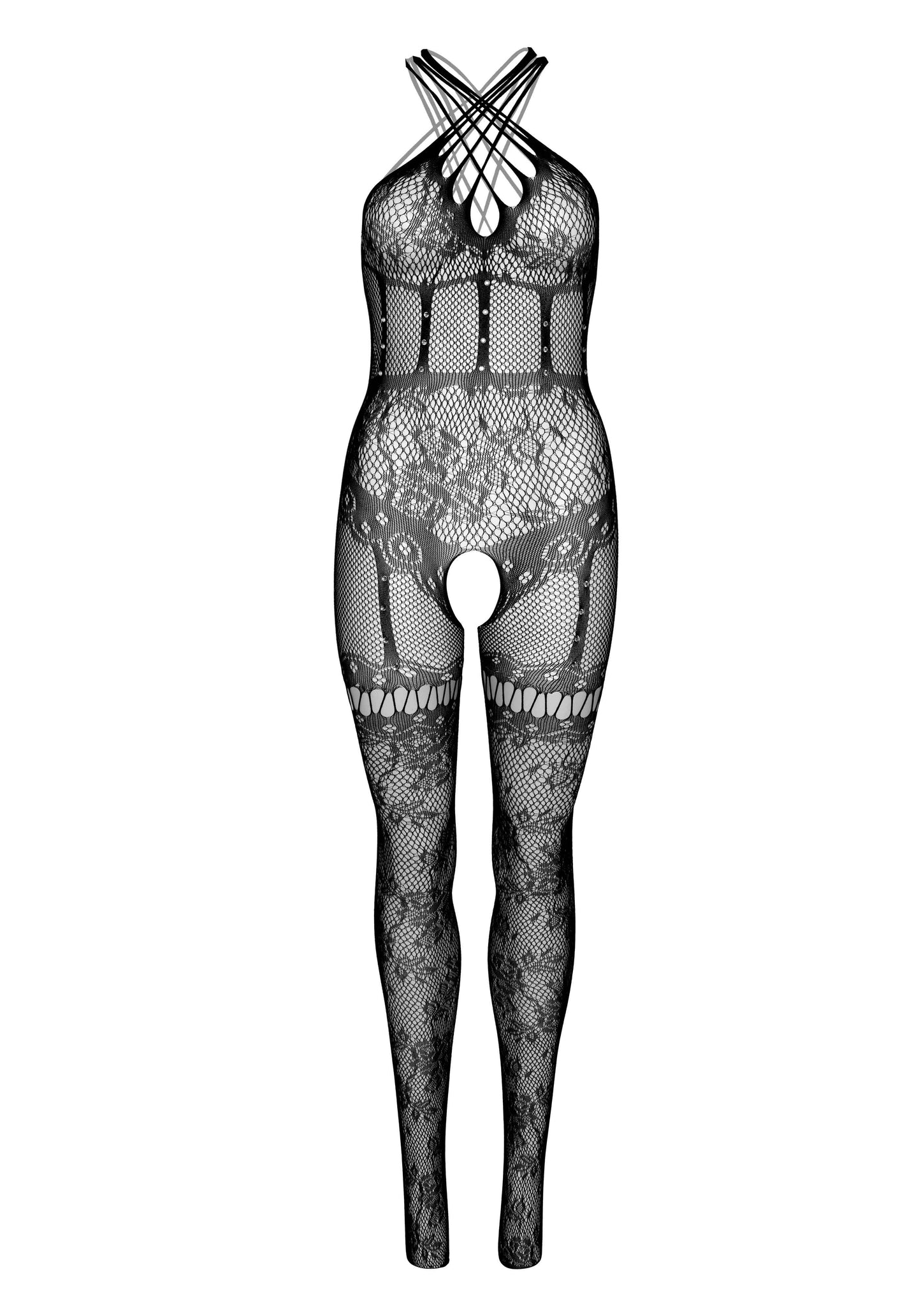 Leg Avenue 89276 Strappy halter bodystocking