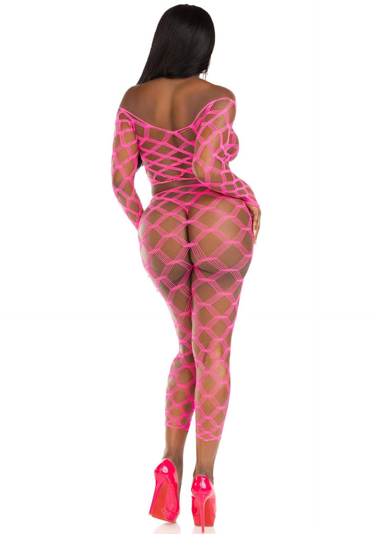 Net Crop Top and Footless Tights