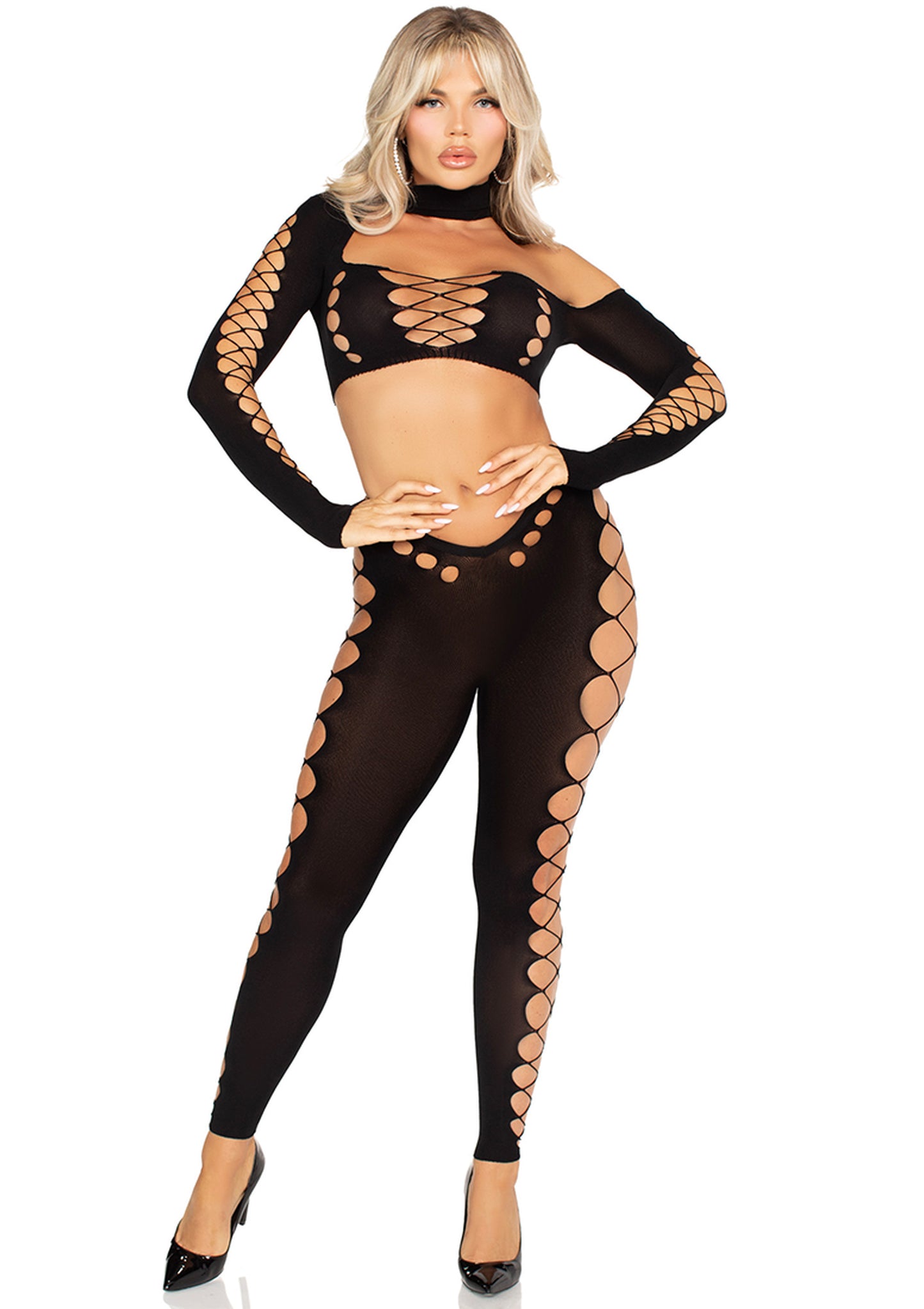 Seamless Cut-Out Crop Top and Legging