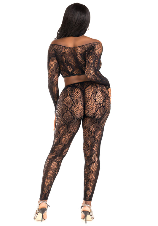 Python Crop Top & Footless Tights