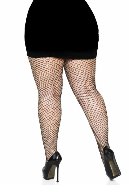 Plus Elastane Industrial Fishnet Pantyhose