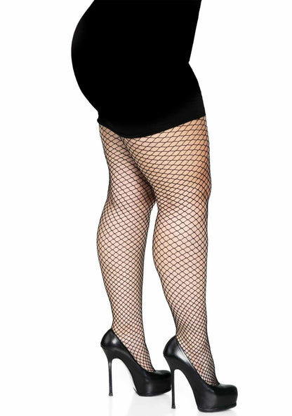 Plus Elastane Industrial Fishnet Pantyhose