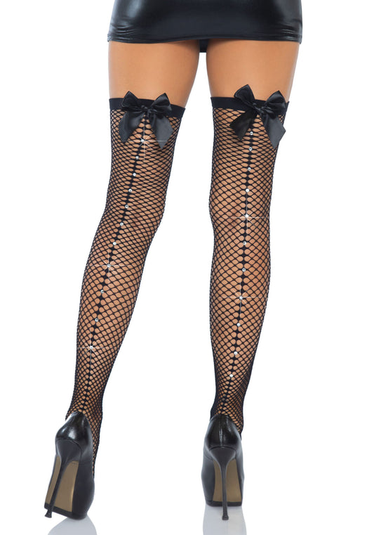 Leg Avenue 9128 Bow backseam thigh highs