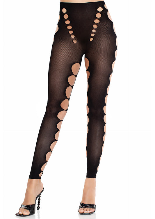 Seamless Opaque Cut-Out Footless Tights