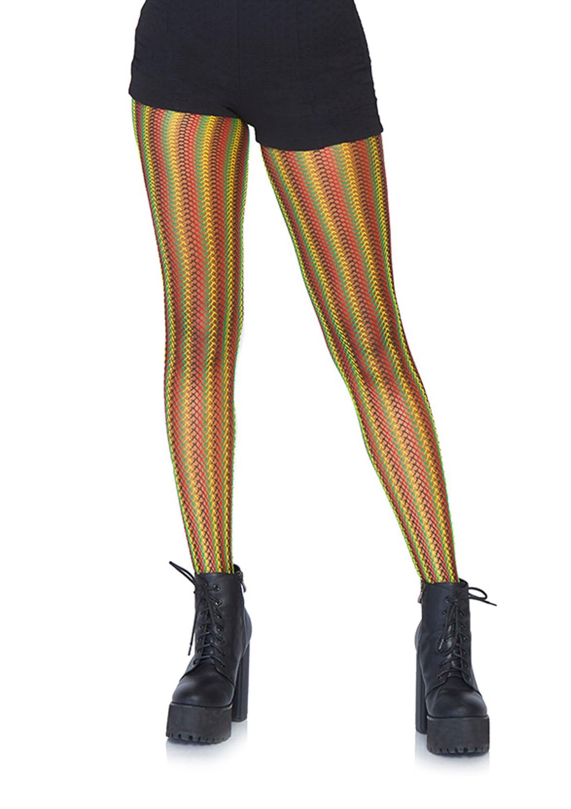 Fishnet Rasta Rasta Striped Fishnet Pantyhose – Leg Avenue Europe
