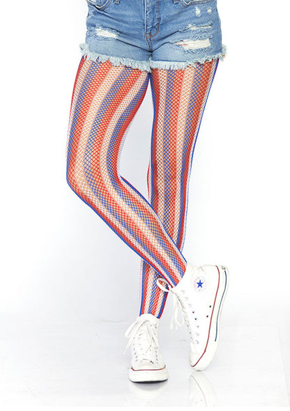 Leg Avenue 9307 Americana striped pantyhose